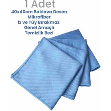 40X40CM Mikrafiber 1 Adet Baklava Desen Genel Amaçlı Temizlik Bezi