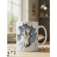 Nivra Grup Keçi Temalı 3D Baskılı Porselen Kupa Bardak