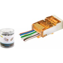 Nodar ND2421 Turuncu Cat6 EZRJ45 Metal Açık Uçlu Soket 8p/8c - 100ADET