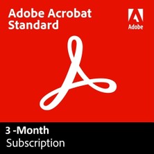 Adobe Acrobat Standard (Windows/mac) - 3 Ay Abonelik Kodu (Adobe Hesabınıza Tanımlanır)