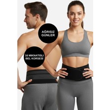 Feyza Design Ağrı Giderici Magnetli Bel Destek Kemeri, 16 Mıknatıs, Rahat ve Şık Design