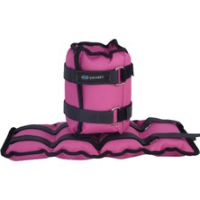 Feyza Design Pembe El ve Ayak Bilek Ağırlığı Çift 2 Kg, Sağlıklı Egzersiz Seti