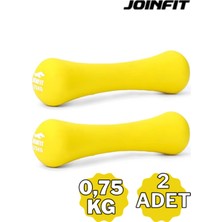 Feyza Design Sarı 0,75 kg Neopren Dambıl Çift Set, Kaydırmaz Doku