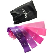 Feyza Design 5'li Elastik Bant Seti, Pilates ve Yoga Için Çok Amaçlı Lastik Bantleri