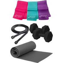 Feyza Design Yüksek Kaliteli 4 Parça Pilates Seti, Konfor ve Şıklık Sağlar