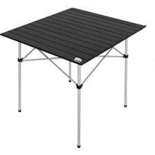 Box&Box Kamp Ayısı® Katlanabilir Alüminyum Xl Kamp Masası, Taşıma Çantalı, Siyah