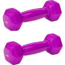 Feyza Design Pvc Demir Dambıl Seti 2 x 1 Kg, Sağlam ve Hafif Spor Aksesuarı