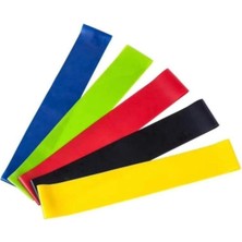 Feyza Design 5'li Pilates ve Egzersiz Direnç Lastiği Seti, Güç ve Esneklik Için