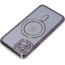 Öz Teknoloji Oztek  Iphone 11 Kılıf Joke Simli Magneticsafe Kılıf - Derin Mor 525419