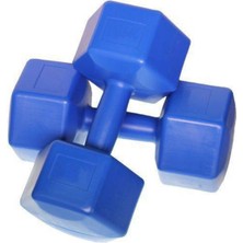 Feyza Design Köseli Vinil 2 kg Dumbell Seti, Hafif ve Dayanıklı Spor Ağırlık Seti