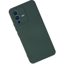 Öz Teknoloji Oztek  Vivo V23 5g Kılıf Nano Içi Kadife Silikon - Koyu Yeşil 525419