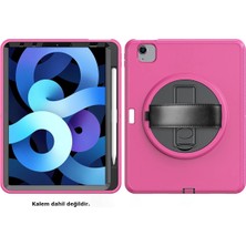 Öz Teknoloji Oztek  iPad 2022 10.9 (10.nesil) Kılıf Hand Strap Tablet Kılıfı - Pembe 525419