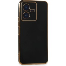 Öz Teknoloji Oztek  Vivo Y22 2022 Kılıf Volet Silikon - Siyah 525419