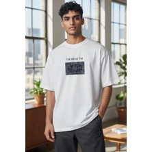 Strength Wear Slow Down Oversize Beyaz T-Shirt