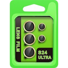 Öz Teknoloji Oztek  Samsung Galaxy S24 Ultra Raze Metal Kamera Lens - Sarı 525419