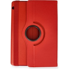Öz Teknoloji Oztek  Huawei Mediapad T5 10 Kılıf 360 Tablet Deri Kılıf - Kırmızı 525419