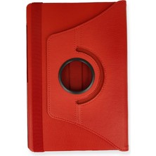 Öz Teknoloji Oztek  Samsung Galaxy P610 Tab S6 Lite 10.4 Kılıf 360 Tablet Deri Kılıf - Kırmızı 525419