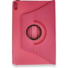 Öz Teknoloji Oztek  Huawei Honor Pad X8A Kılıf 360 Tablet Deri Kılıf - Pembe 525419