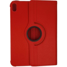 Öz Teknoloji Oztek  iPad 2022 10.9 (10.nesil) Kılıf 360 Tablet Deri Kılıf - Kırmızı 525419