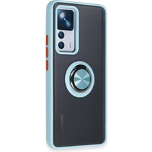 Öz Teknoloji Oztek  Xiamoı Mi 12T Pro Kılıf Montreal Yüzüklü Silikon Kapak - Buz Mavi 525419