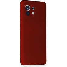 Öz Teknoloji Oztek  Xiamoı Mi 11 Kılıf First Silikon - Bordo 525419