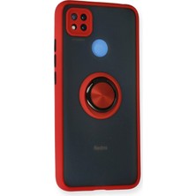 Öz Teknoloji Oztek  Xiamoı Redmi 9c Kılıf Montreal Yüzüklü Silikon Kapak - Kırmızı 525419