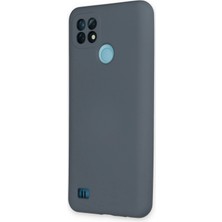 Öz Teknoloji Oztek  Realme C21 Kılıf Nano Içi Kadife Silikon - Gri 525419