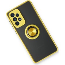 Öz Teknoloji Oztek  Samsung Galaxy A13 4g Kılıf Montreal Yüzüklü Silikon Kapak - Sarı 525419