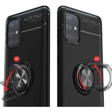 Öz Teknoloji Oztek  Samsung Galaxy M31S Kılıf Range Yüzüklü Silikon - Kırmızı 525419