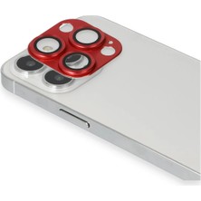 Öz Teknoloji Oztek  Iphone 13 Pro Max Pers Alüminyum Kamera Lens - Kırmızı 525419