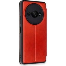 Öz Teknoloji Oztek  Xiamoı Redmi A3 4g Kılıf Flip Cover - Kırmızı 525419