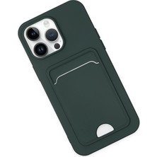 Öz Teknoloji Oztek  Iphone 14 Pro Kılıf Kelvin Kartvizitli Silikon - Koyu Yeşil 525419