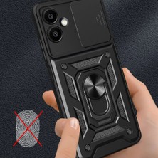 Öz Teknoloji Oztek  Samsung Galaxy A06 Kılıf Pars Lens Yüzüklü Silikon - Siyah 525419