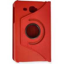 Öz Teknoloji Oztek  Samsung Galaxy T280 Tab A 7 Kılıf 360 Tablet Deri Kılıf - Kırmızı 525419