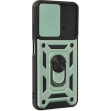 Öz Teknoloji Oztek  Xiamoı Poco M4 Pro 4g Kılıf Pars Lens Yüzüklü Silikon - Yeşil 525419