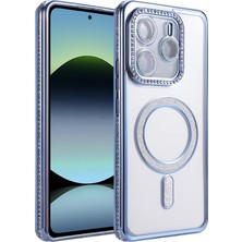 Öz Teknoloji Oztek  Xiamoı Redmi Note 14 4g Joke Simli Magneticsafe Kılıf - Mavi 525419