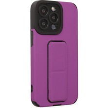 Öz Teknoloji Oztek  Iphone 13 Pro Max Kılıf Mega Standlı Silikon - Mor 525419