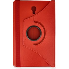 Öz Teknoloji Oztek  Samsung Galaxy T590 Tab A 10.5 Kılıf 360 Tablet Deri Kılıf - Kırmızı 525419