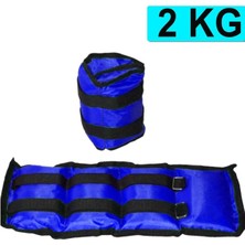 Feyza Design 2 kg El ve Ayak Ağırlığı Çift Cırtlı Mavi, 2'li Set