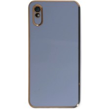 Newface Xiaomi Redmi 9A Kılıf Volet Silikon - Mavi