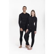 Oil Company Unisex V Yaka Uzun Kollu Isı Yalıtımlı Esnek Nem Emici Rüzgar Geçirmez Termal Içlik Alt Üst Set