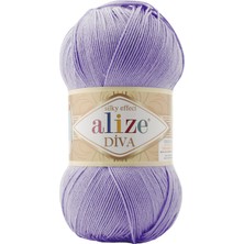 Alize Diva Merserize Ince El Örgü Ipi Yazlık Bluz Dantel Ipi 1 Adet