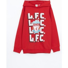 Lc Waikiki Yeni Sezon Kapüşonlu Liverpool Baskılı Erkek Çocuk Sweatshirt