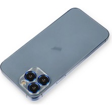 Marsilyan  iPhone 11 Pro Max Metal Kamera Lens Koruma Cam - Mavi