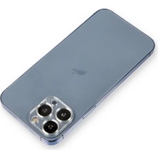 Marsilyan  iPhone 12 Pro Metal Kamera Lens Koruma Cam - Gümüş