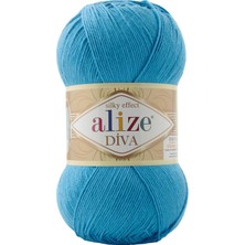 Alize Diva Merserize Ince El Örgü Ipi Yazlık Bluz Dantel Ipi 1 Adet