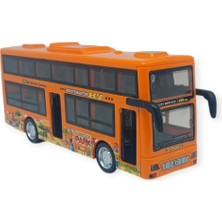 Karahanbey Sesli Işıklı Çift Katlı Otobüs 20 cm - Turuncu (Lisinya)