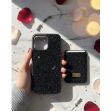 KumOziShop iPhone 14 Promax Uyumlu Magsafe ve Mıknatıs Özellikli Taşlı Cüzdanlı Premium Kılıf