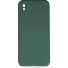 Newface Xiaomi Redmi 9A Kılıf Nano Içi Kadife Silikon - Koyu Yeşil