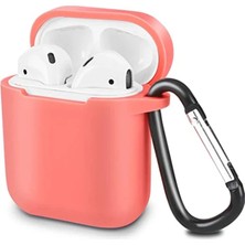 Marsilyan  Airpods 2 (2.nesil) Sert Silikon Kılıf - Fuşya
